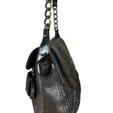 Fendi B Biz Black Leather Shoulder Bag