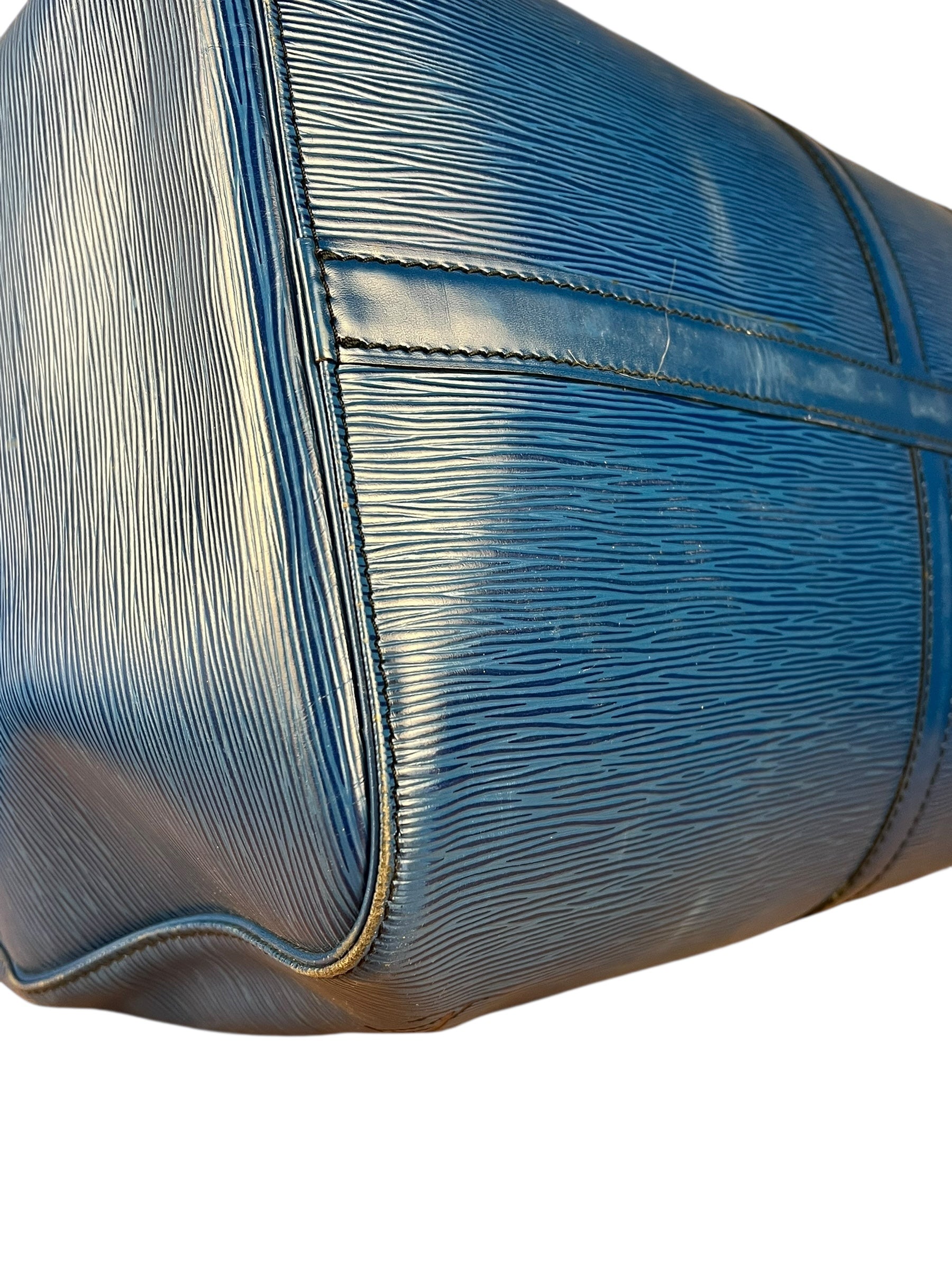 Louis Vuitton Blue Epi Keepall 55