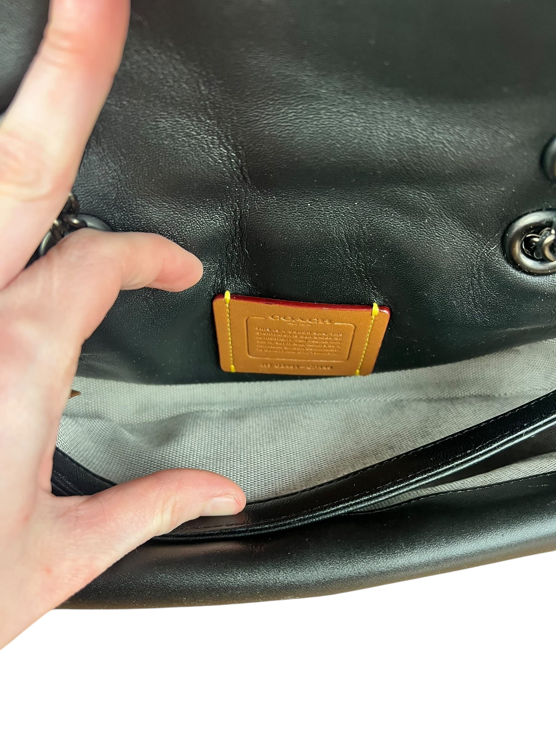 Coach Nappa Leather Black Tabby 18 Crossbody