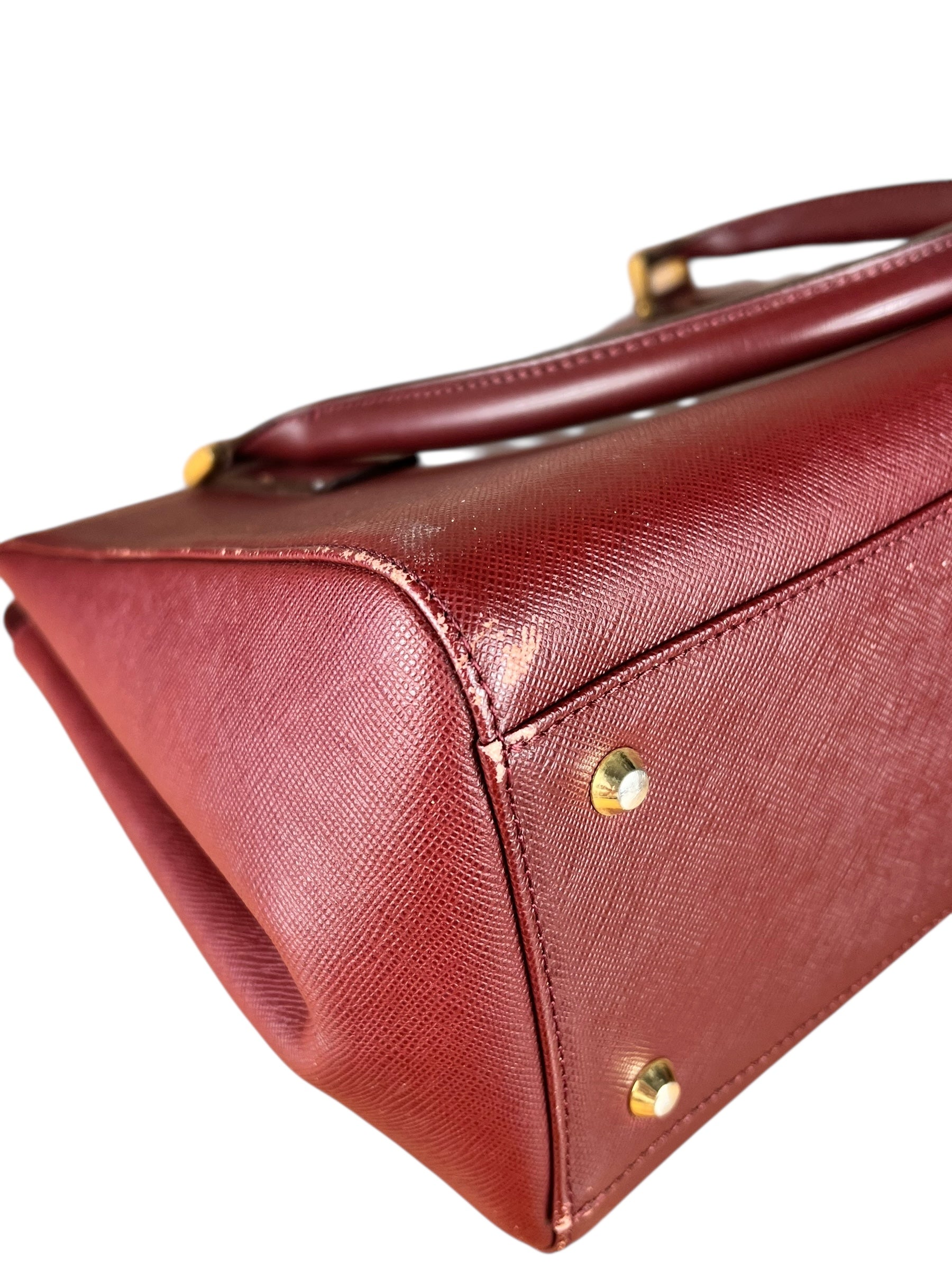 Burberry Vintage Leather Burgundy Handbag