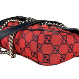Gucci GG Red Marmont Flap Chain Shoulder Bag
