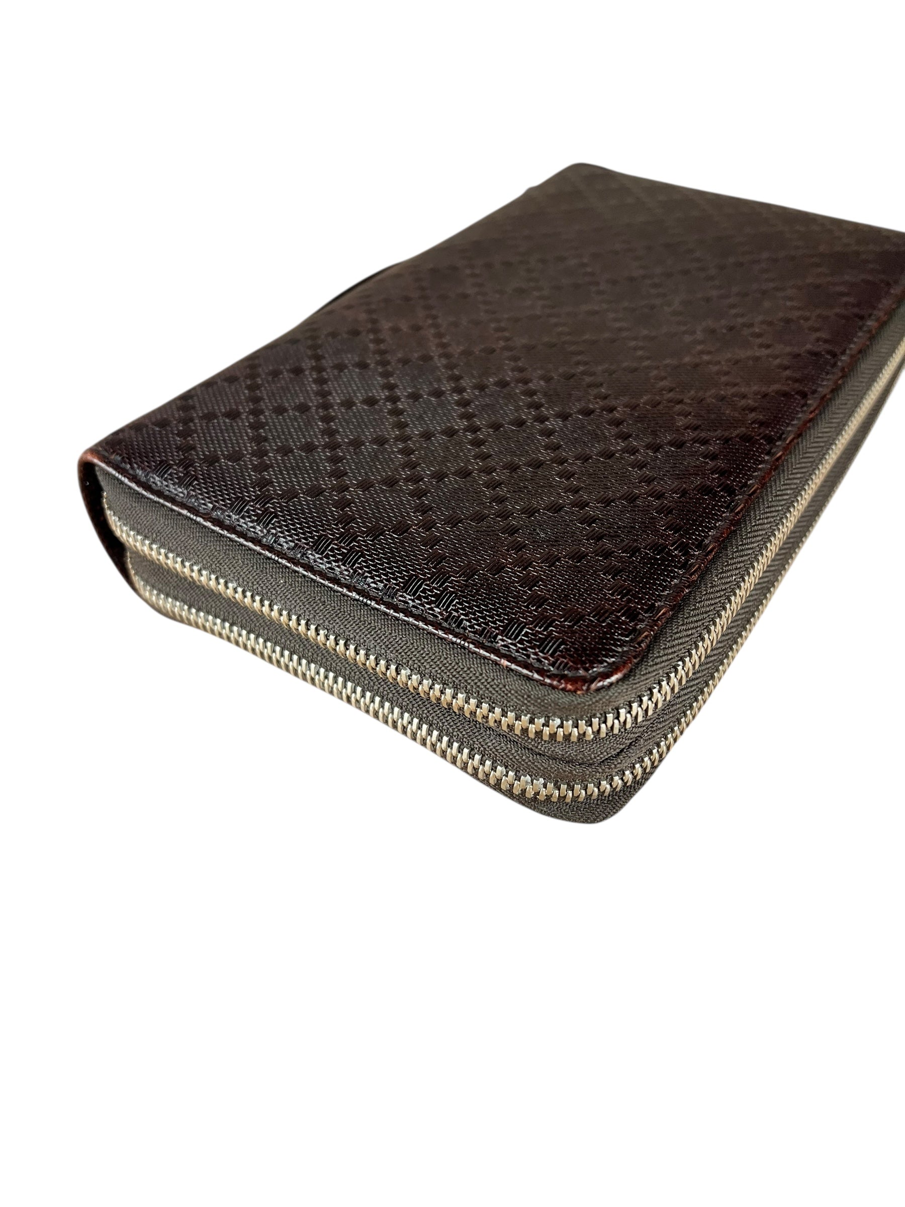 Gucci Diamante Leather Zippy Top Handle Organizer