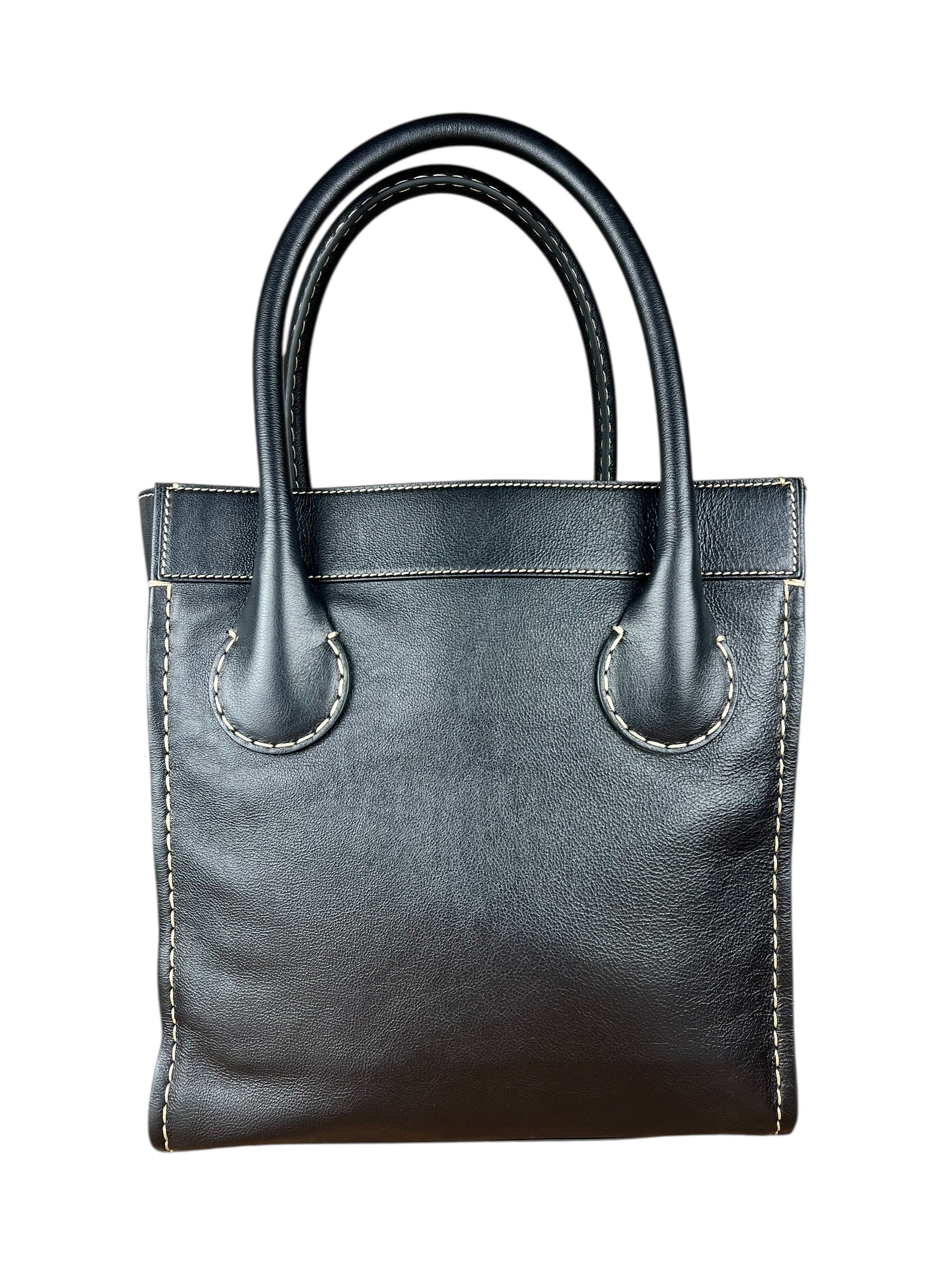 Chloe Edith Black Leather Tote Bag