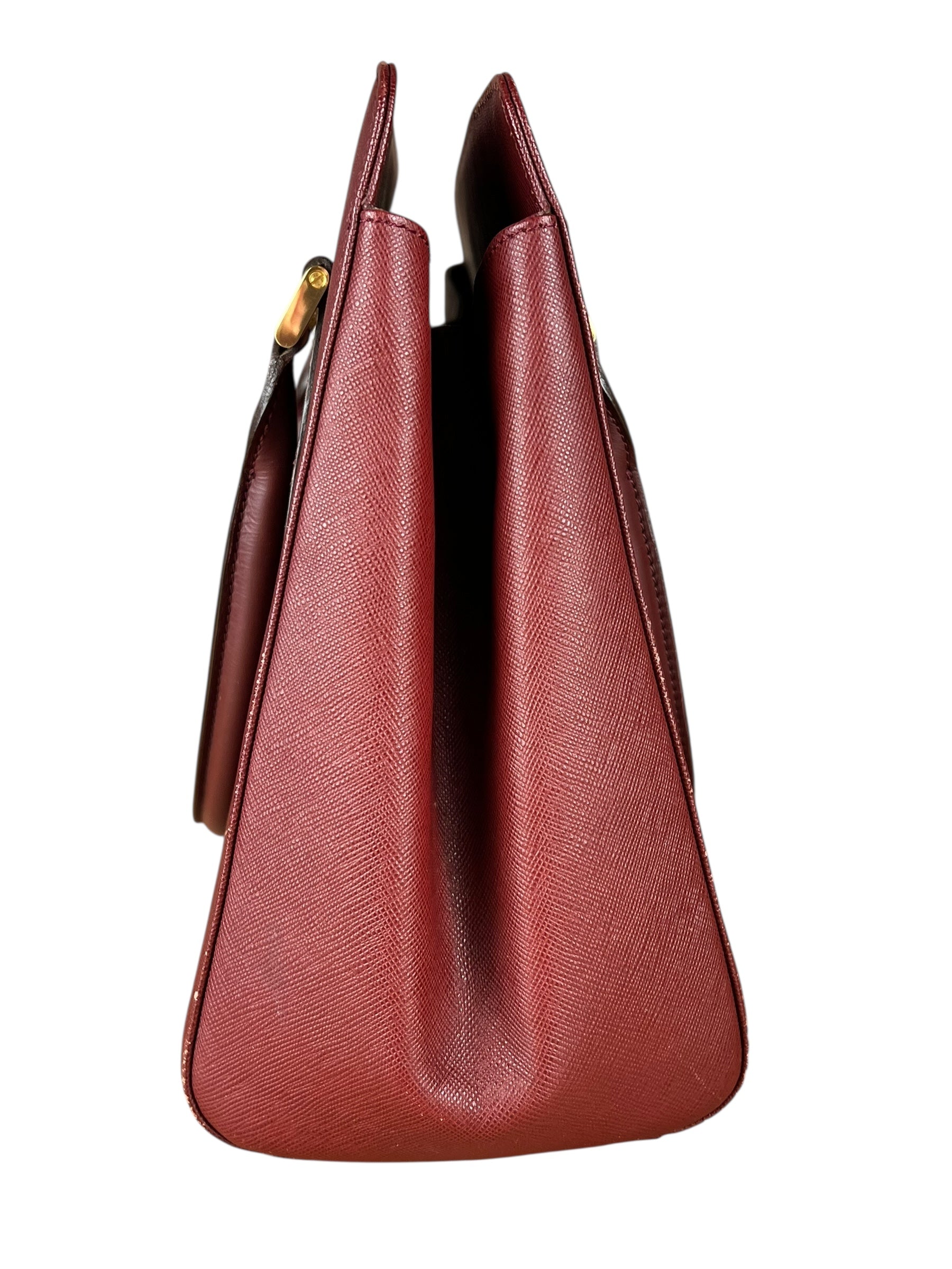 Burberry Vintage Leather Burgundy Handbag