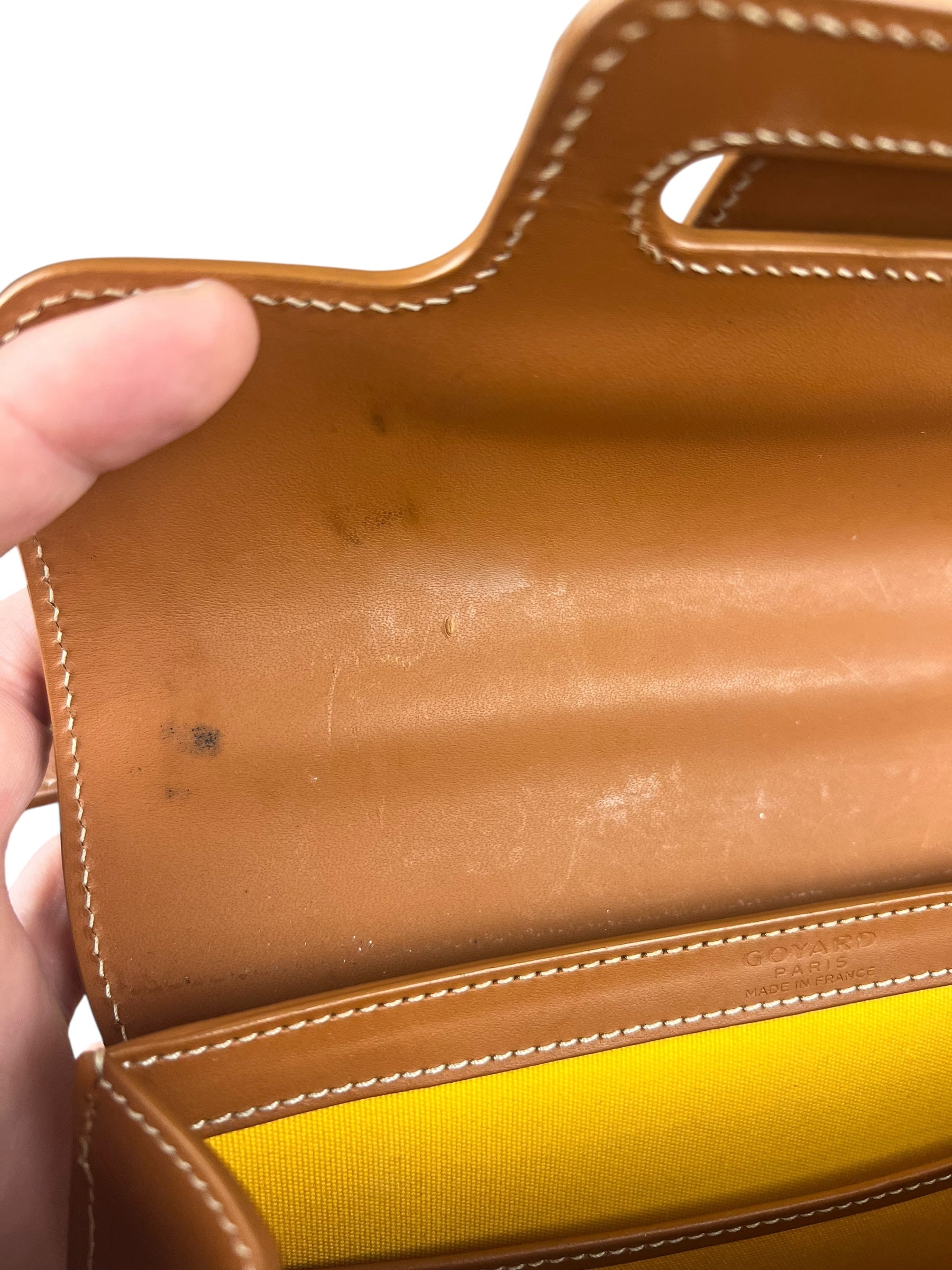 Goyard Mini Goyardine Saigon Top Handle Bag