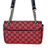 Gucci GG Red Marmont Flap Chain Shoulder Bag
