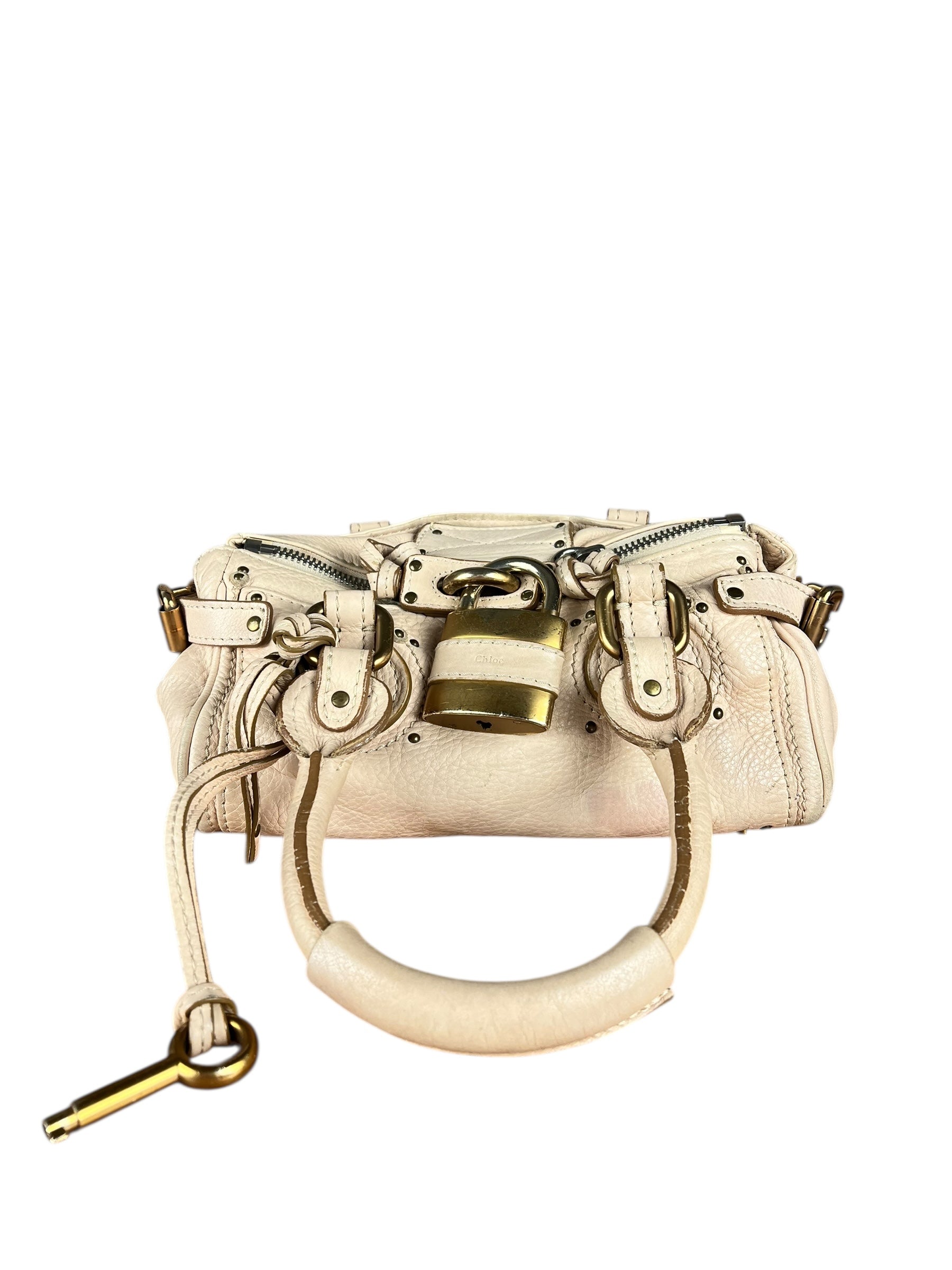 Chloe Vintage Mini Chloe Paddington Bag Beige