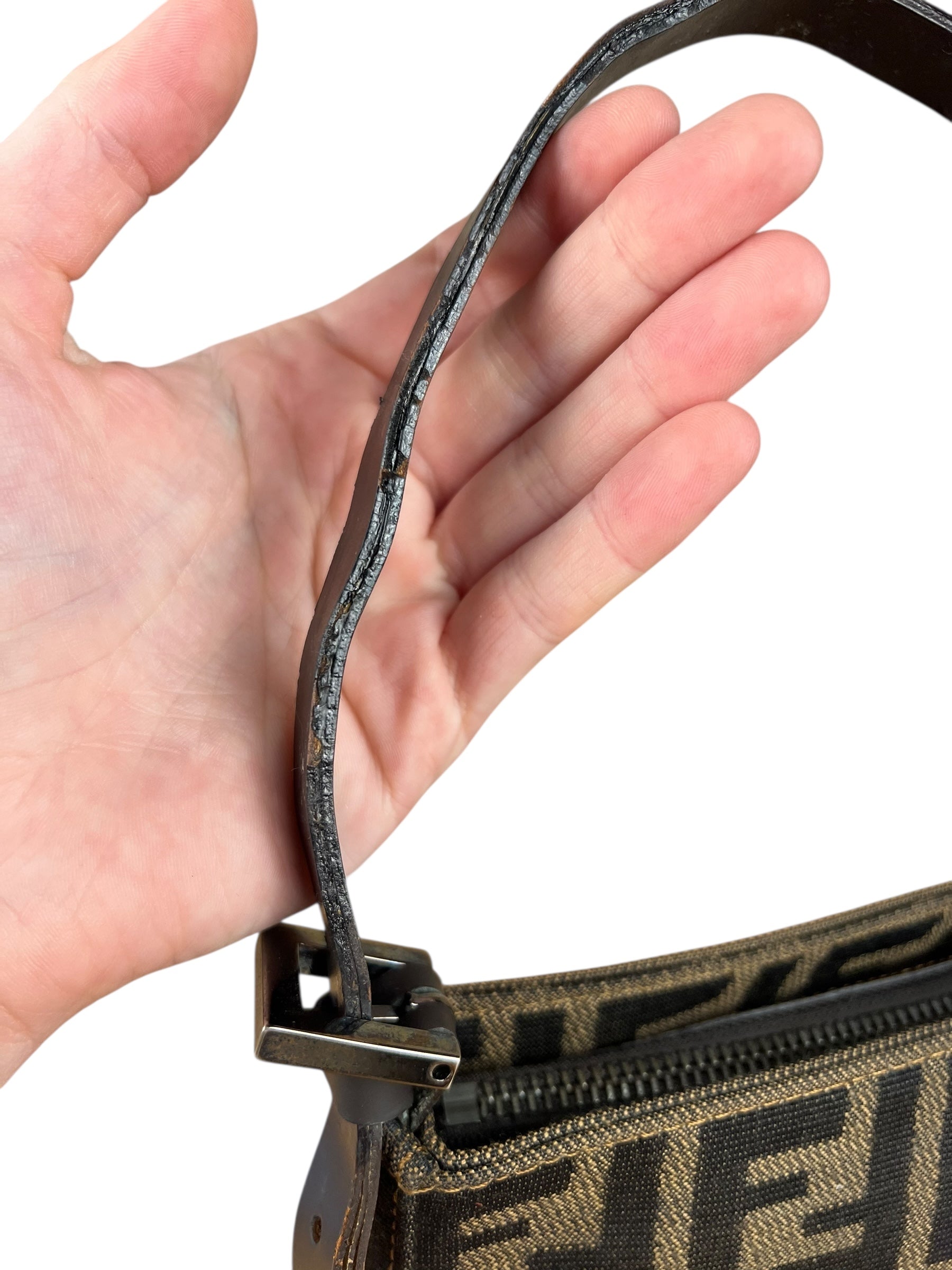Fendi Vintage Zucca Pochette Shoulder Bag