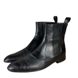 Gucci Black Imprime Pattern Leather Chelsea Boot