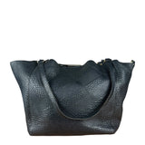 Burberry Black Pebbled Leather Shoulder Bag