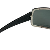 Chanel Black Quilted Y2K Wide Frame Sunglasses