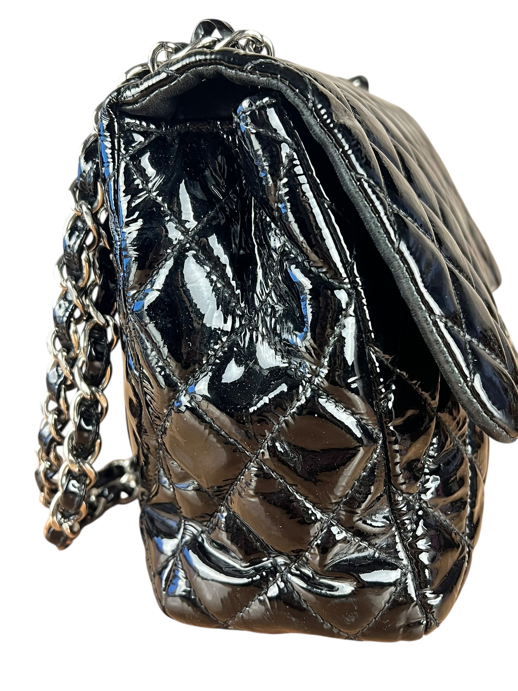 Chanel Black Patent Leather Classic Flap Bag ('08-'09)