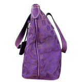 Loewe Vintage Purple Anagram Shoulder Tote