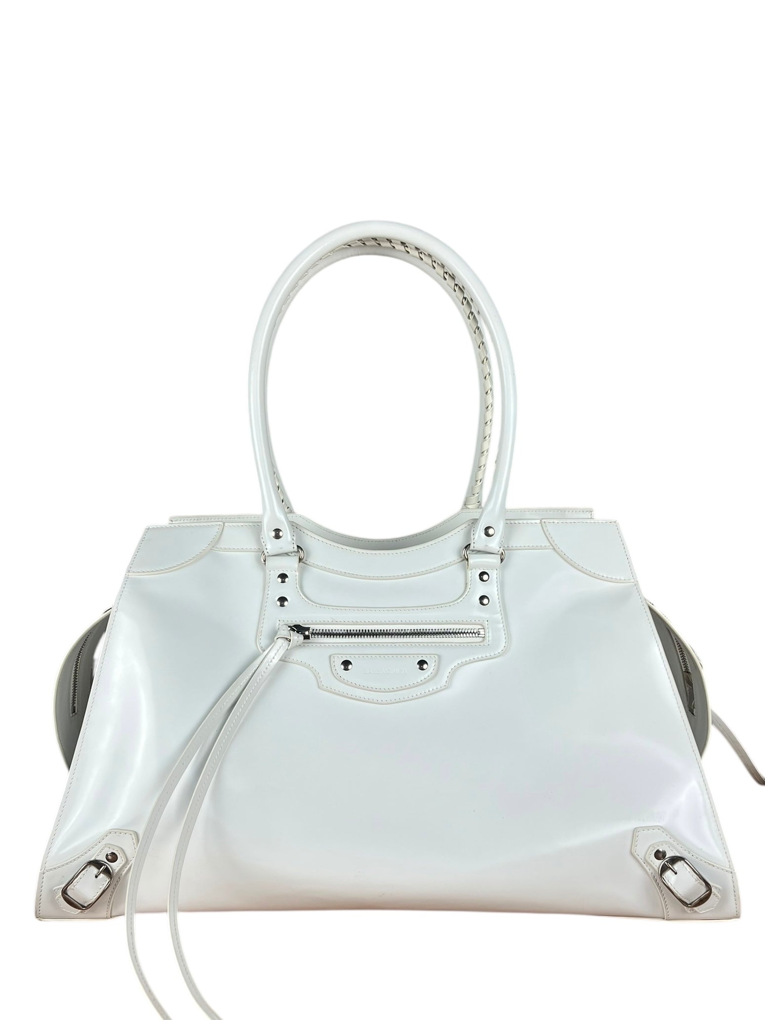 Balenciaga Grained White Neo Classic City Bag