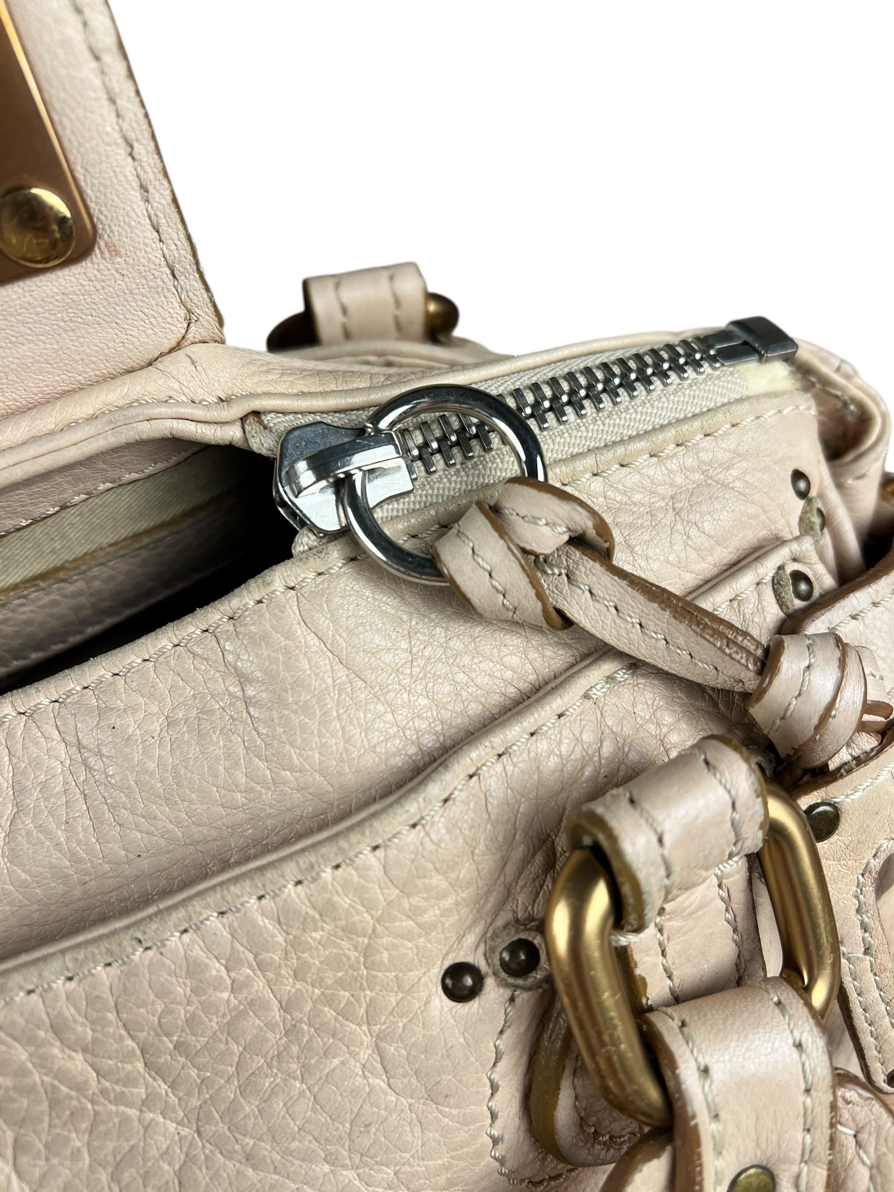 Chloe Vintage Mini Chloe Paddington Bag Beige