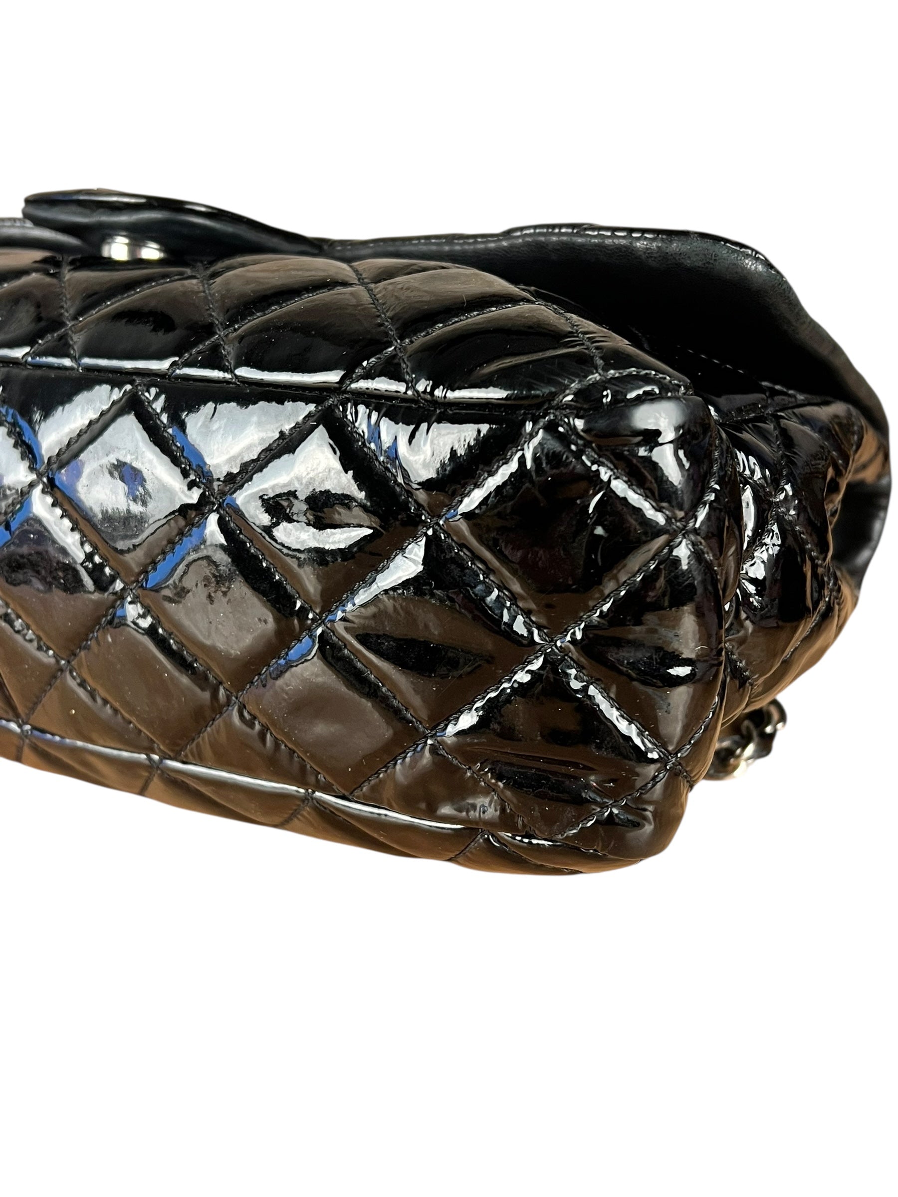 Chanel Black Patent Leather Classic Flap Bag ('08-'09)