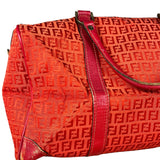 Fendi FF Vintage Boston Bag Red