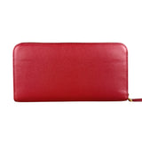 Prada Red Saffiano Leather Long Zippy Wallet