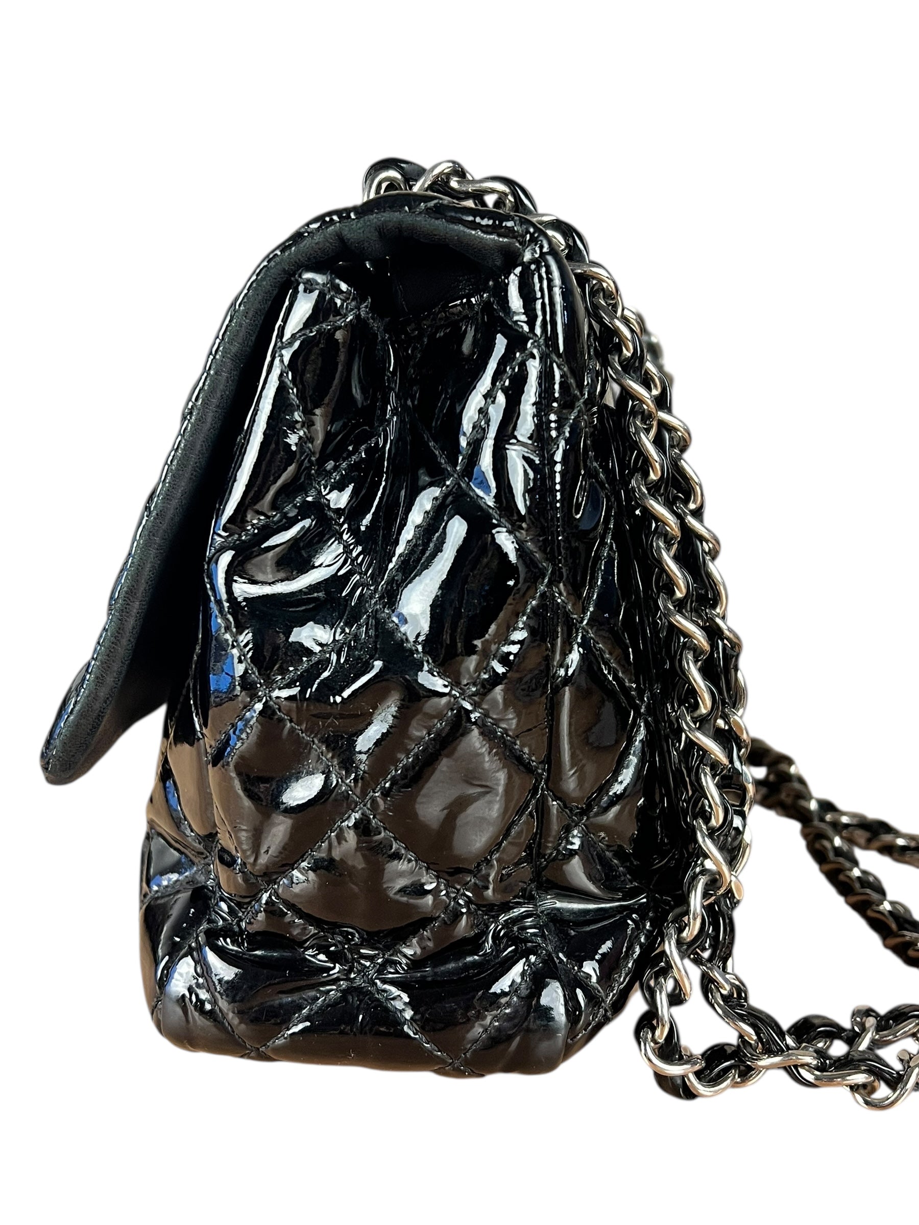 Chanel Black Patent Leather Classic Flap Bag ('08-'09)