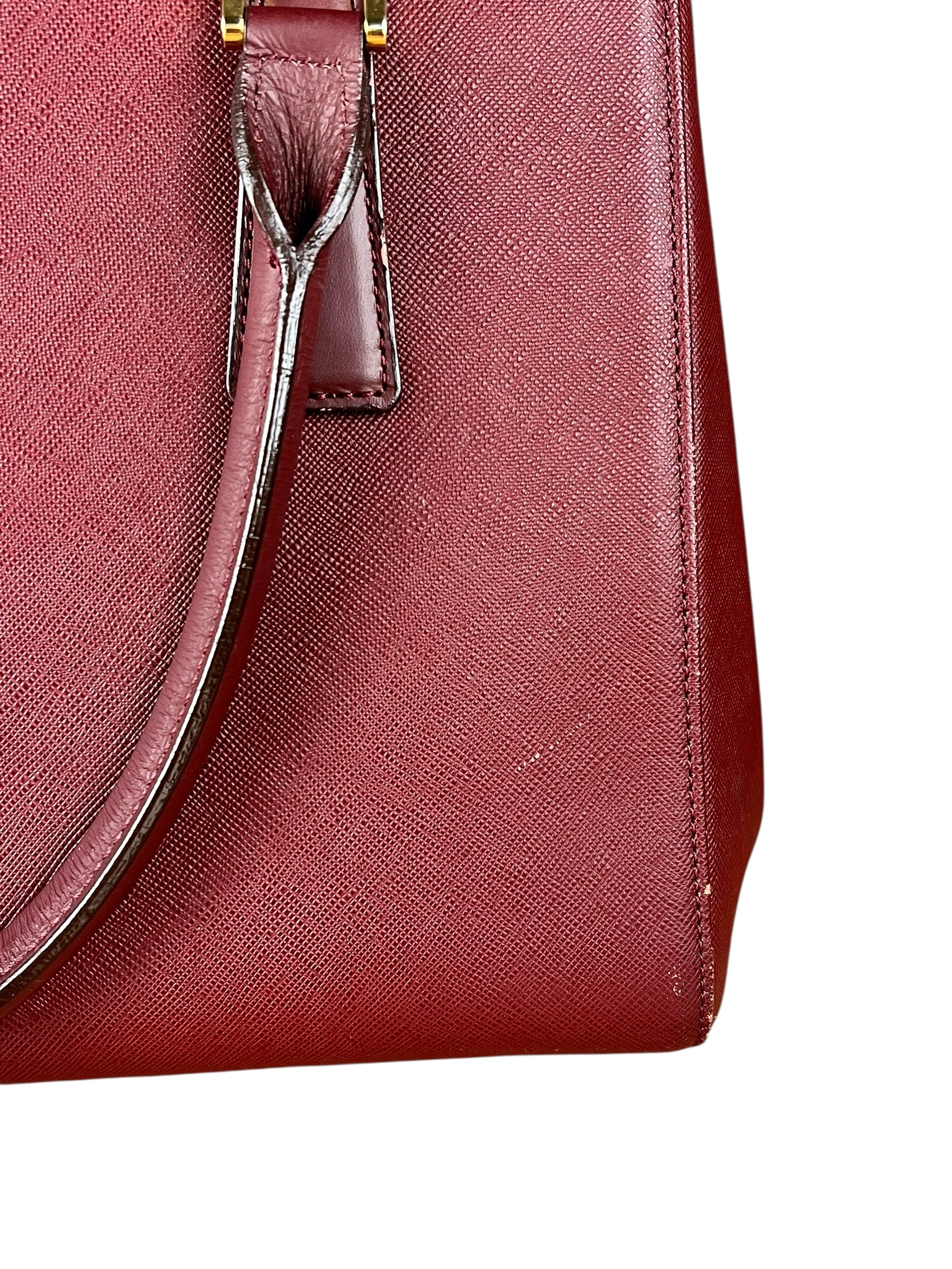 Burberry Vintage Leather Burgundy Handbag