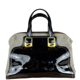 Fendi vintage Chameleon Black Patent Leather Handbag