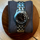 Gucci Stainless Steel Link Black Roman Numeral Dial