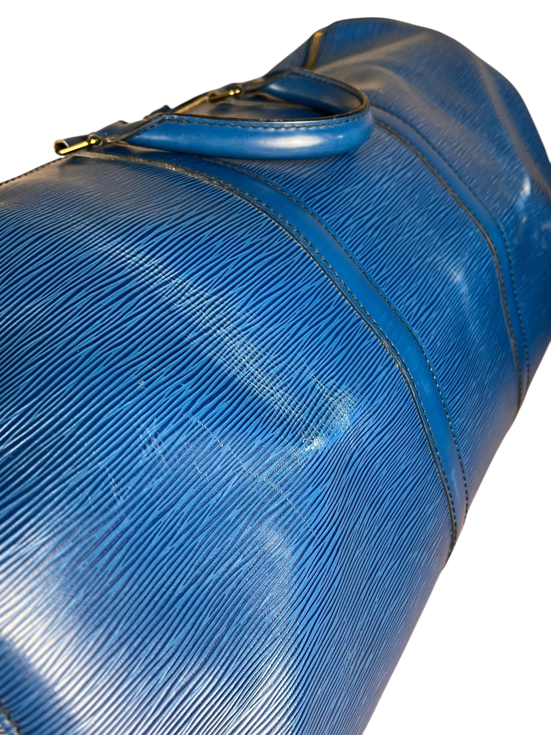 Louis Vuitton Blue Epi Keepall 55