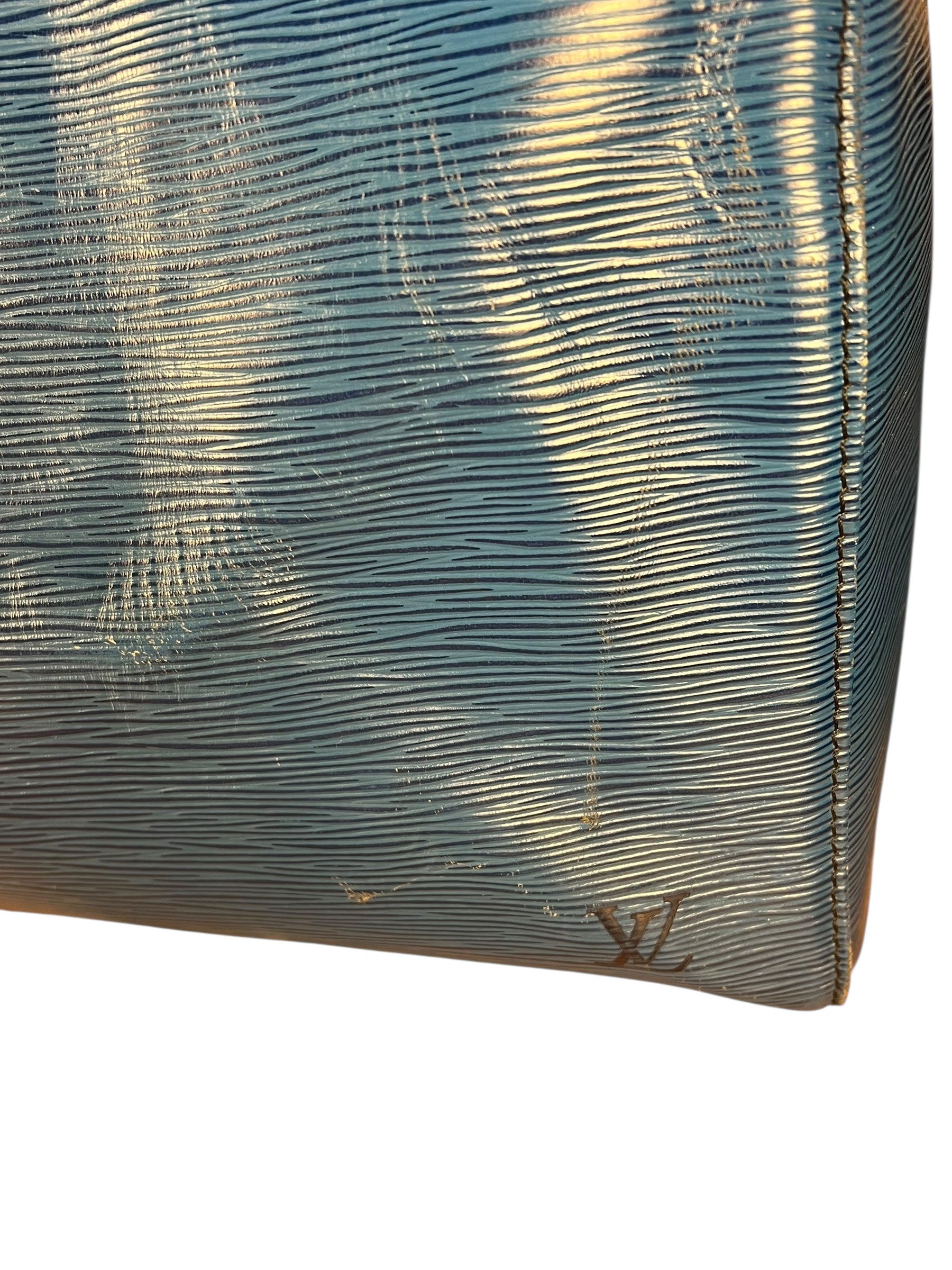 Louis Vuitton Blue Epi Keepall 55