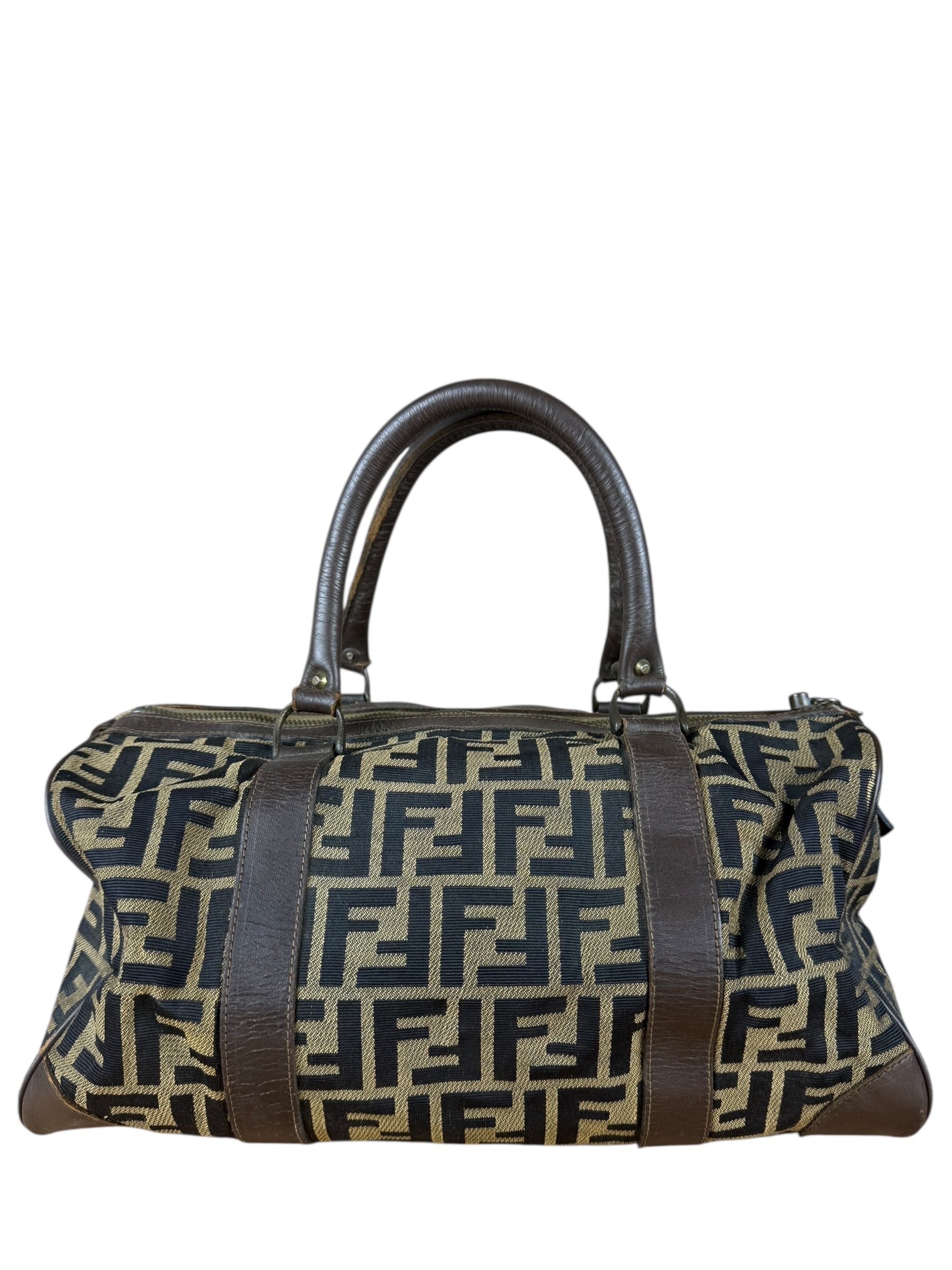 Fendi Vintage Zucca Boston Bag