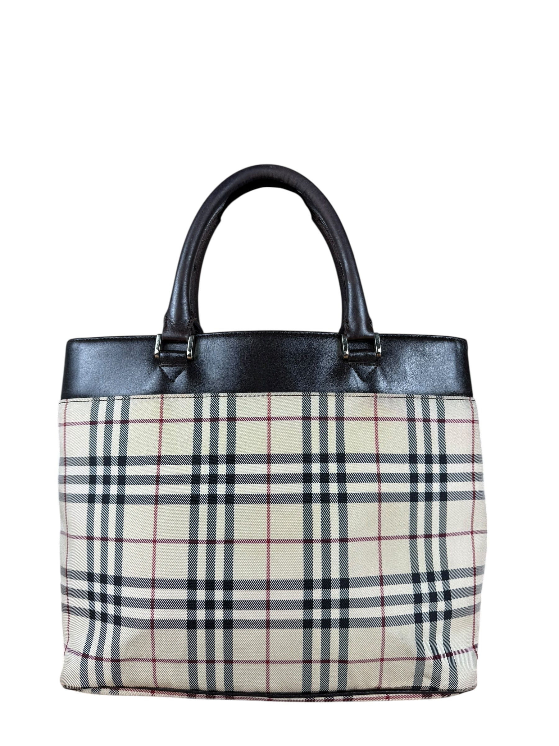 Burberry Nova Check Canvas Tote Bag