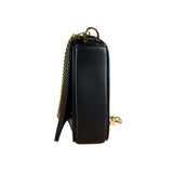 Fendi Fendigraphy Black Leather Wallet on Chain