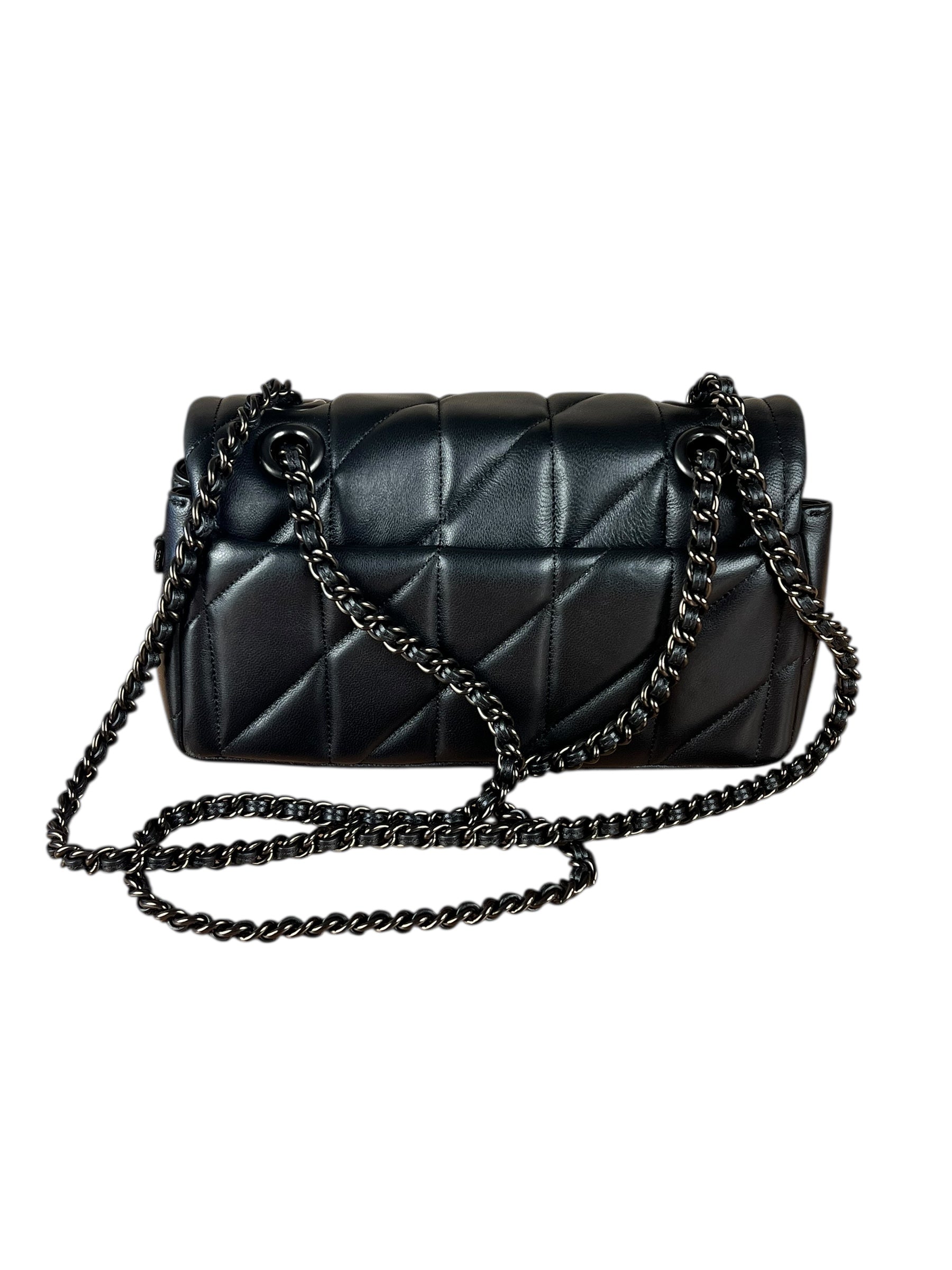 Coach Nappa Leather Black Tabby 18 Crossbody