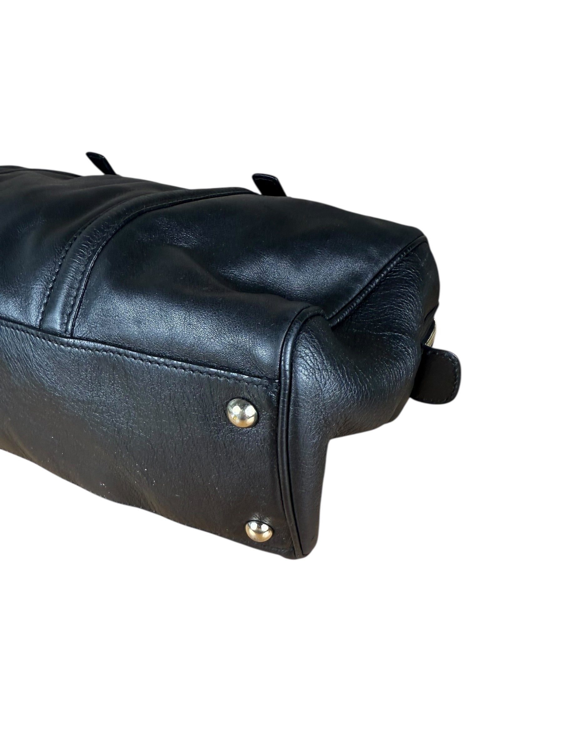 Gucci Britt Leather Boston Bag