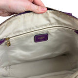 Loewe Vintage Purple Anagram Shoulder Tote