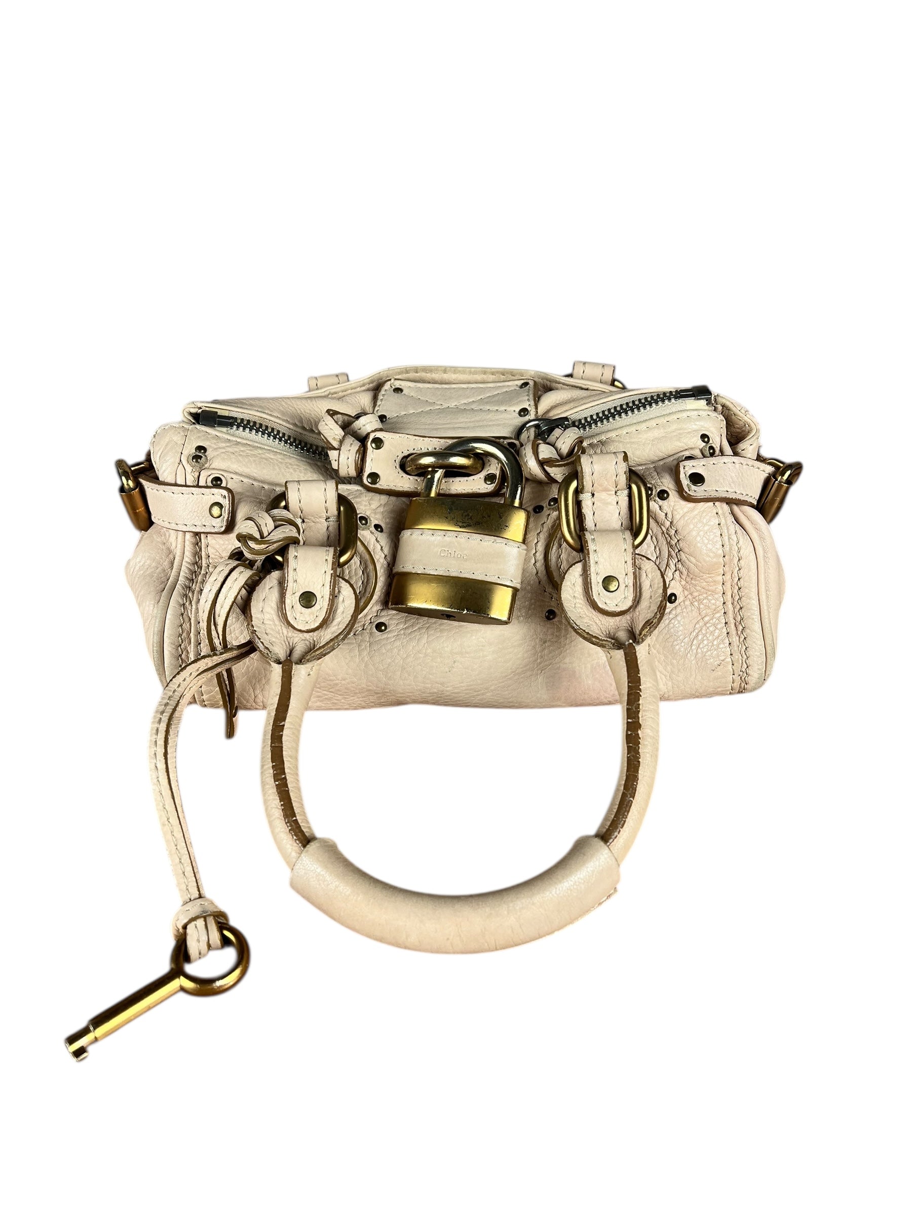 Chloe Vintage Mini Chloe Paddington Bag Beige