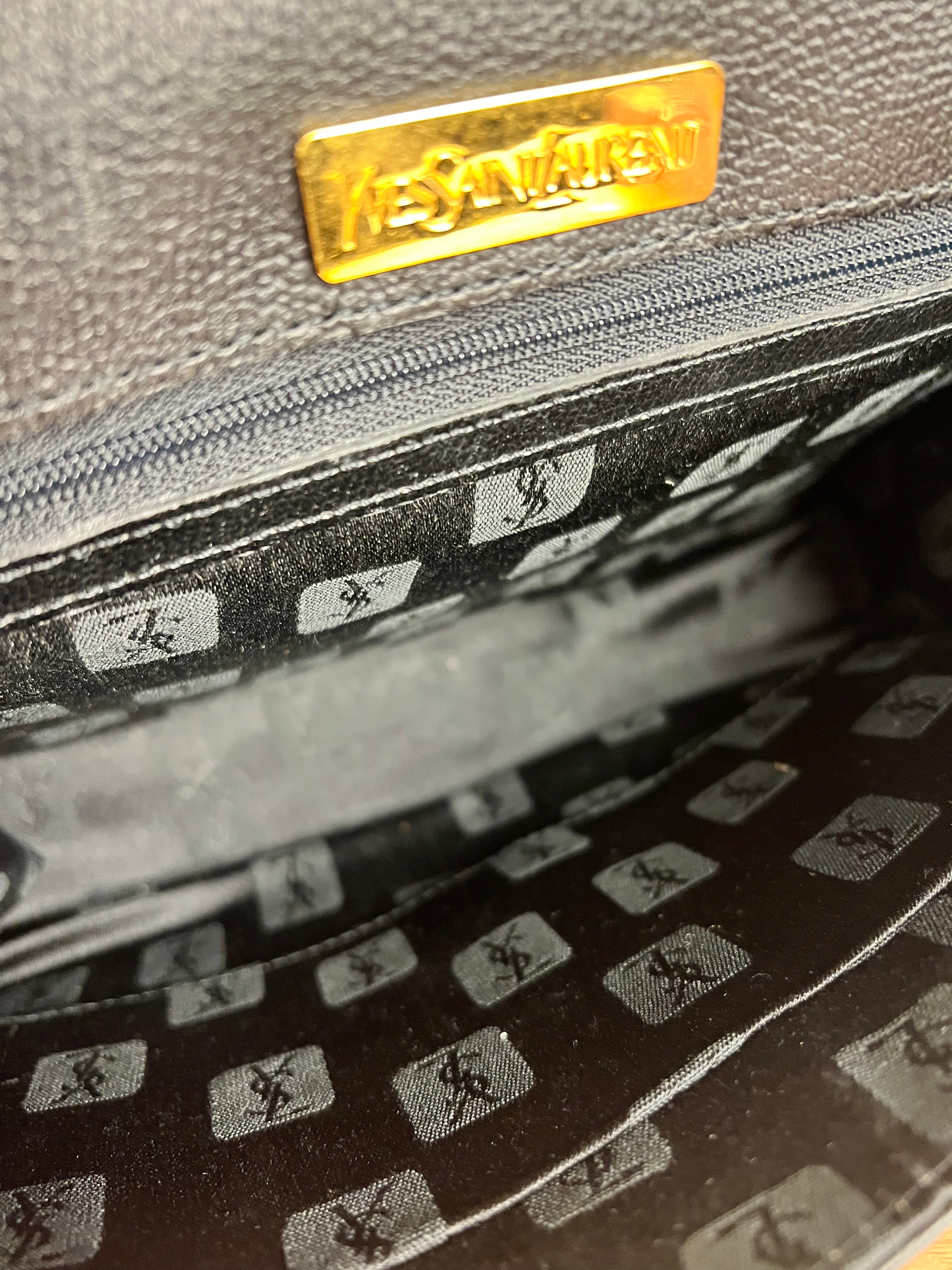 Saint Laurent Vintage Leather Envelope Clutch