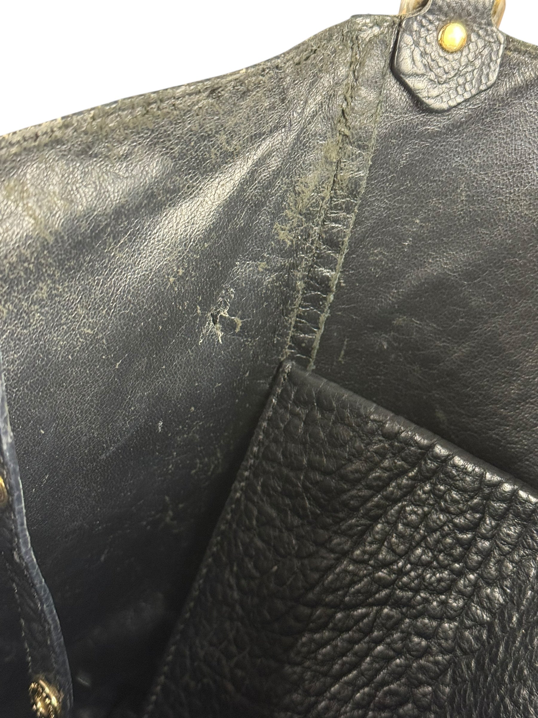 Burberry Black Pebbled Leather Shoulder Bag
