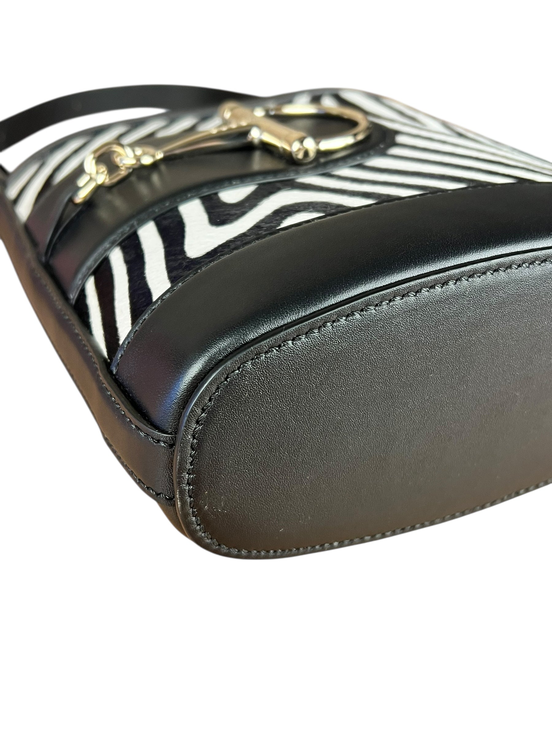 Gucci 73 Small Bucket Bag Zebra Print