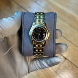 Gucci Gold Plated Link Black Dial
