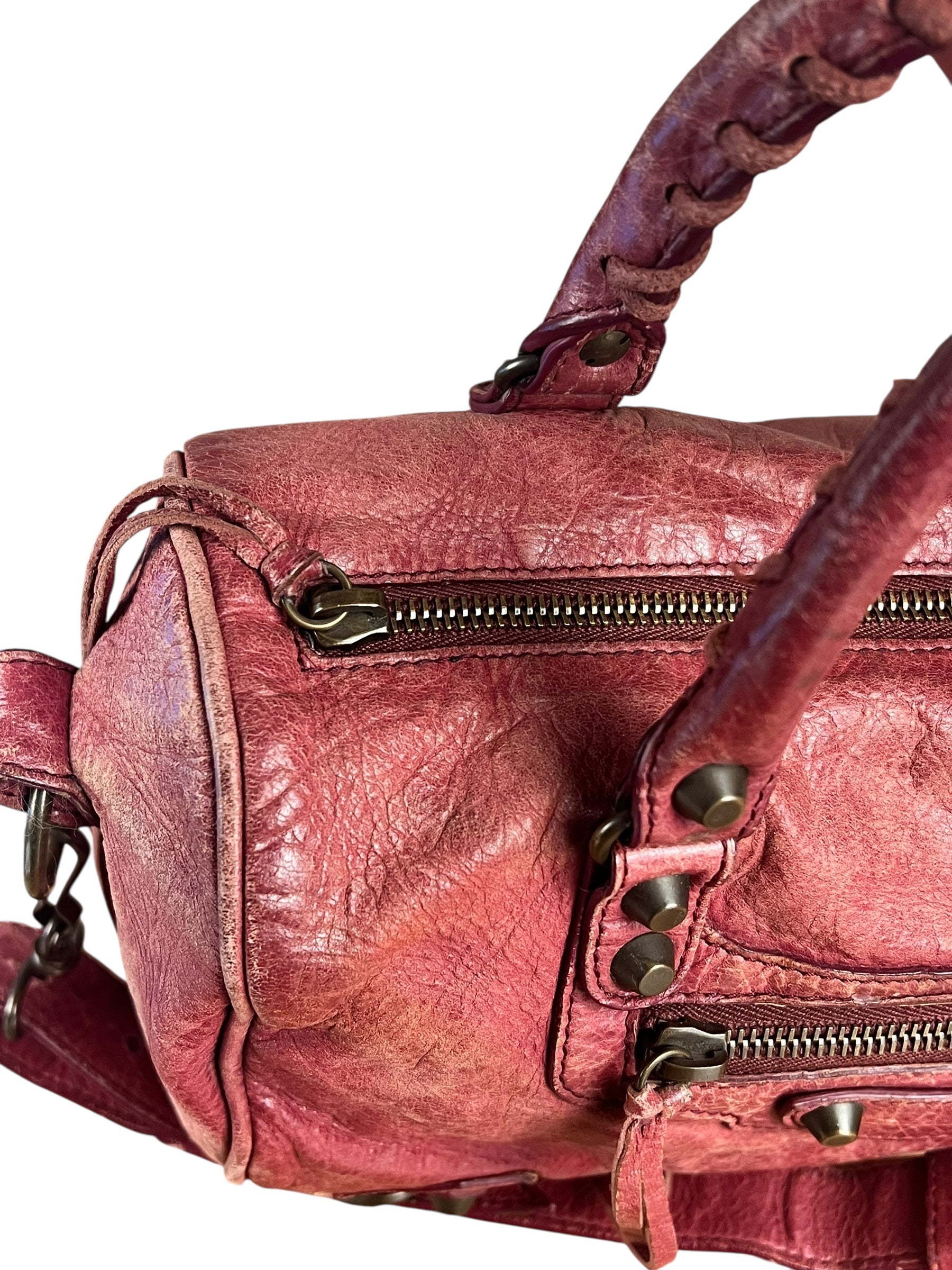 Balenciaga Mini Classic Leather City Bag Red