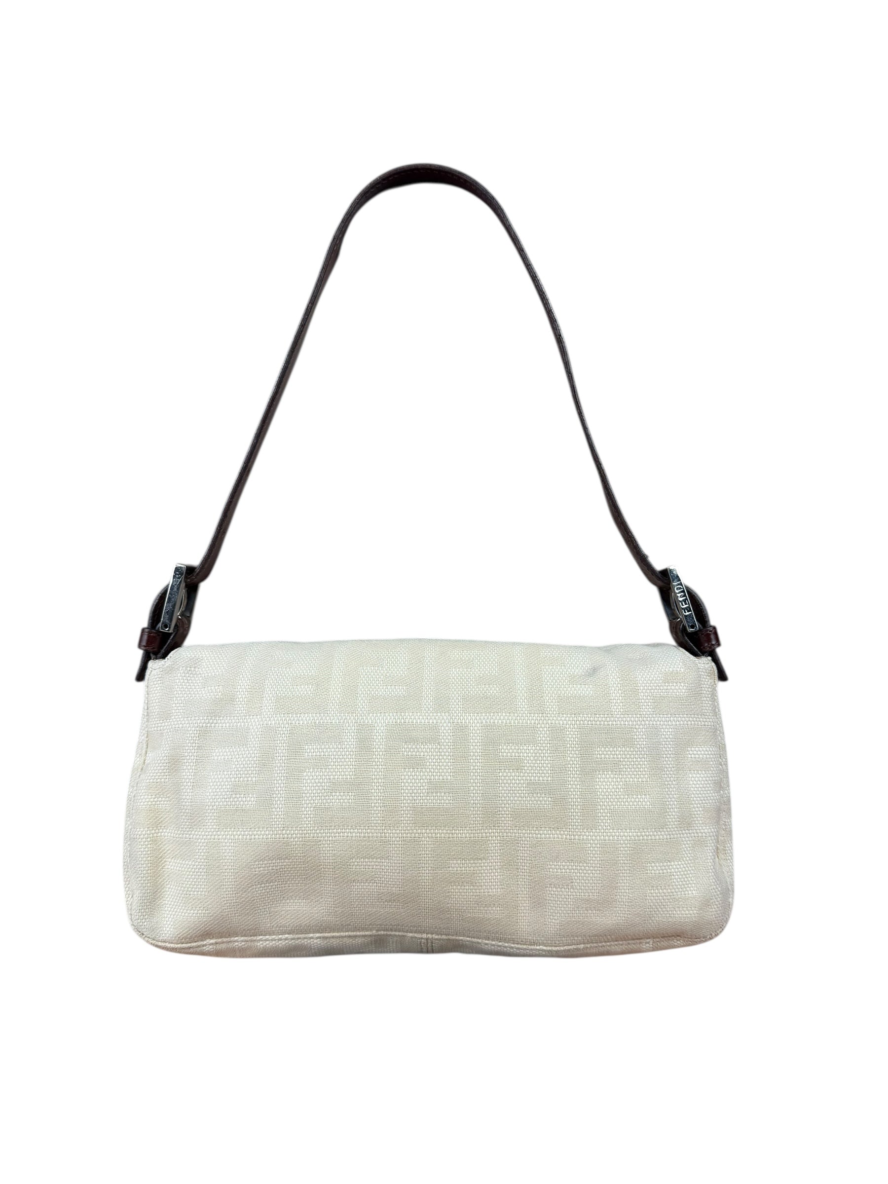 Fendi FF Canvas Baguette