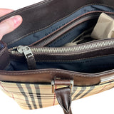 Burberry Leather Trim Nova Check Tote Bag