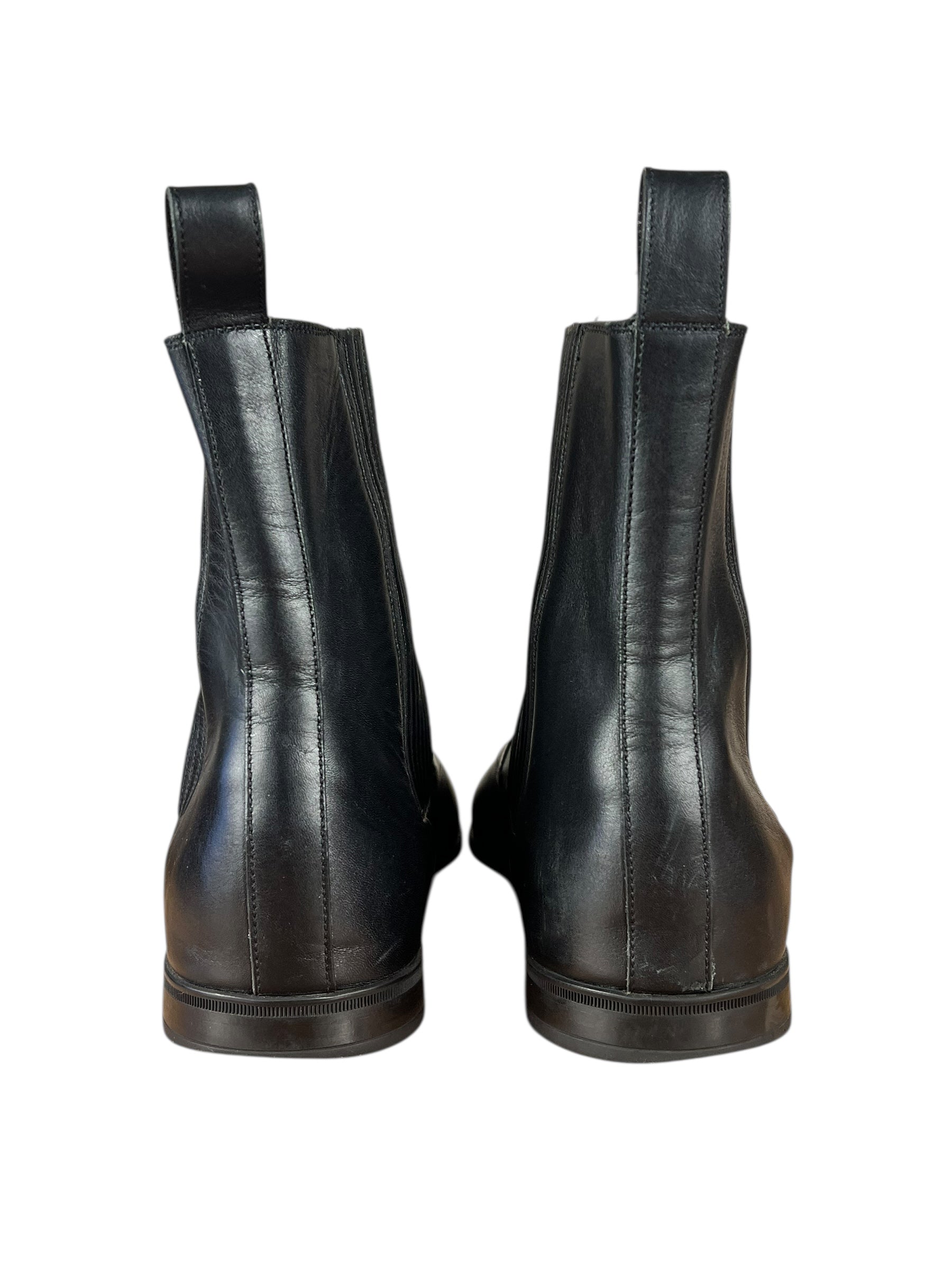 Gucci Black Imprime Pattern Leather Chelsea Boot