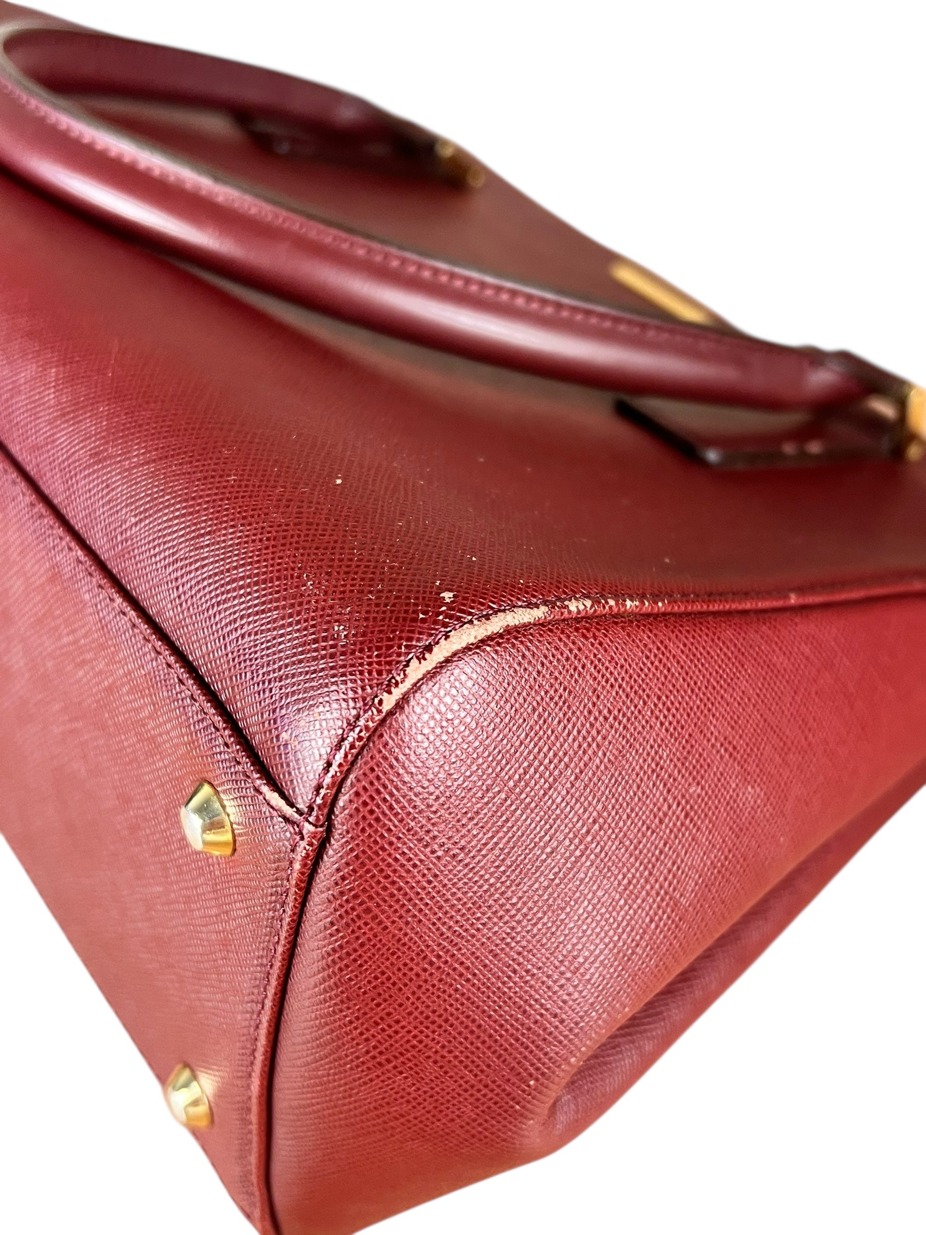 Burberry Vintage Leather Burgundy Handbag