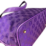 Loewe Vintage Purple Anagram Shoulder Tote