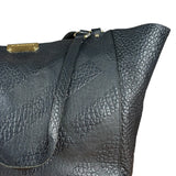 Burberry Black Pebbled Leather Shoulder Bag