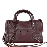 Balenciaga Burgundy Mini City Bag