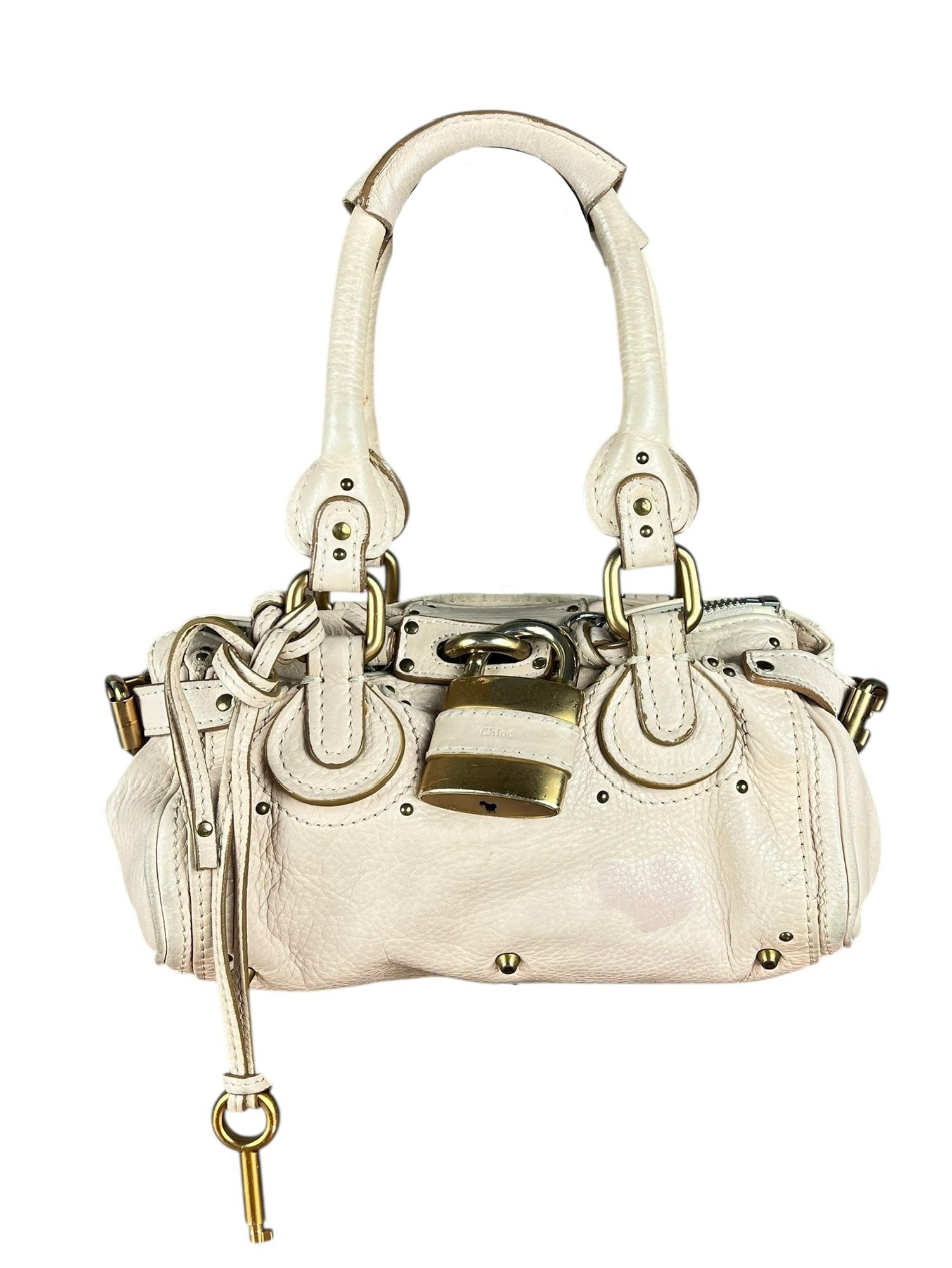 Chloe Vintage Mini Chloe Paddington Bag Beige