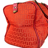 Fendi FF Vintage Boston Bag Red