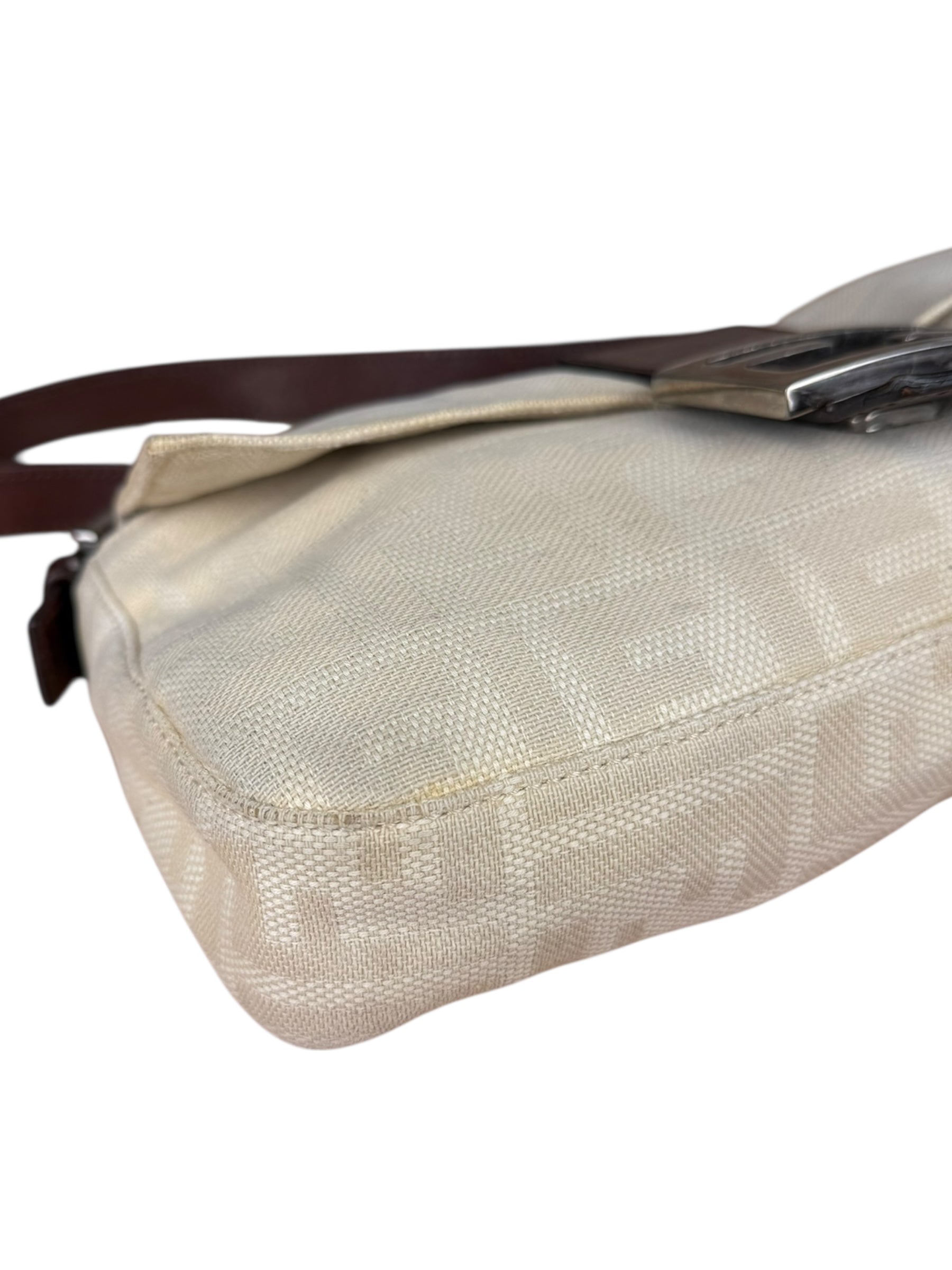 Fendi FF Canvas Baguette